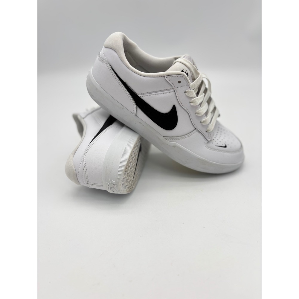 Nike SB Force 58 Mens Skate Shoes White Black CZ2959-100 Low Top Sneakers 9